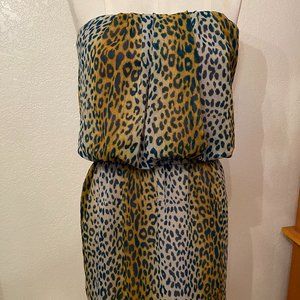 Leopard Strapless Dress